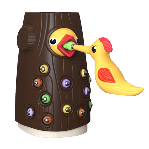 Juego magnético con pájaro carpintero