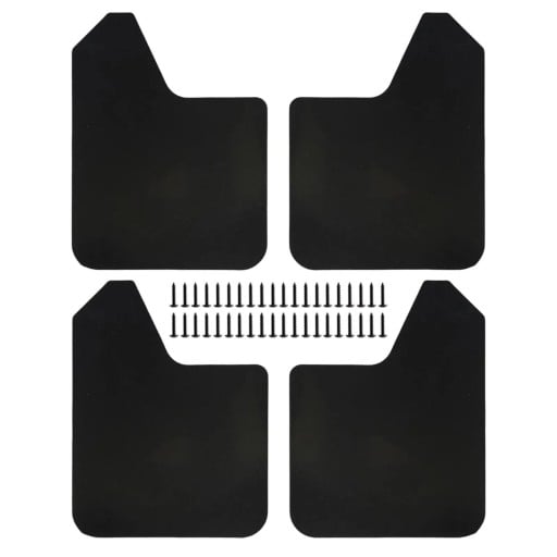 Juego universal de 4 piezas de guardabarros 38,5 cm × 29,3 cm Guardabarros negros para coche SUV pickup furgoneta protección de los pasos de rueda