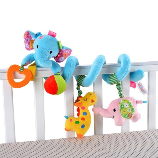 Juguete de cuna con forma de elefante en espiral