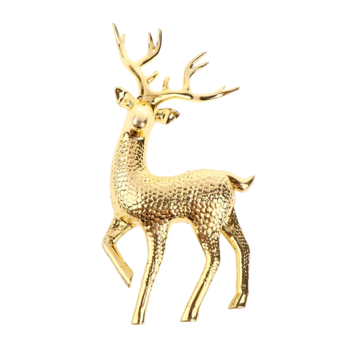 Juldekoration gyllene rådjur 14,5 cm