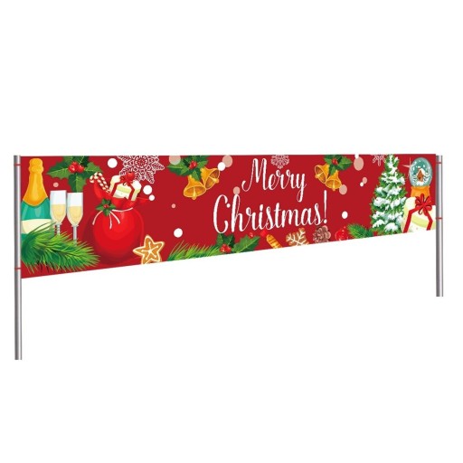 Julebanner 200 x 40 cm P4093
