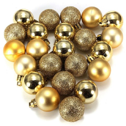 Julekugler guld 24 stk