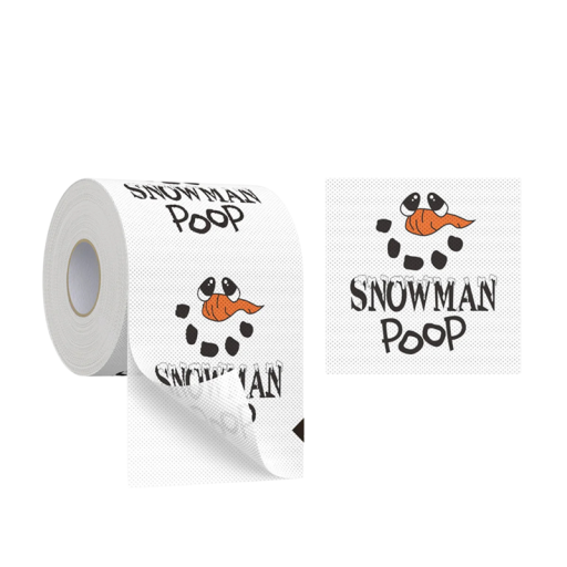 Jultoalettpapper 10 x 10 cm 2 lager Rulle med julmotiv Dekorativa pappersservetter Hem- och köksjuldekorationer