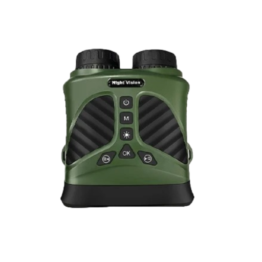 Jumelles avec vision nocturne avec étui et câble d'alimentation Jumelles rechargeables pour vision nocturne 10x zoom Fonction d'enregistrement de photos et vidéos Équipement de chasse