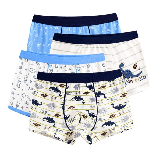 Jungen-Boxershorts mit Dinosaurier-Prints – 4 Stück