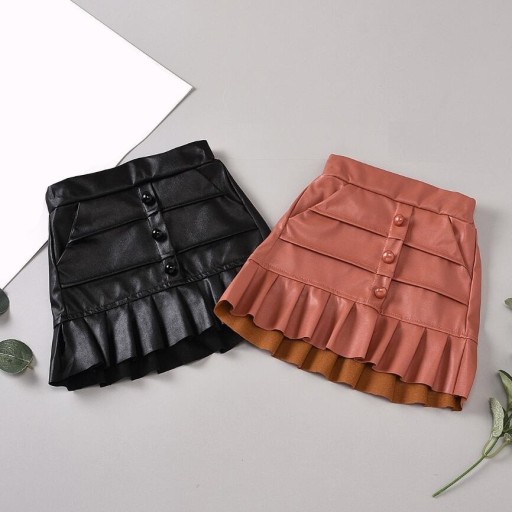 Jupe en cuir pour fille L1040