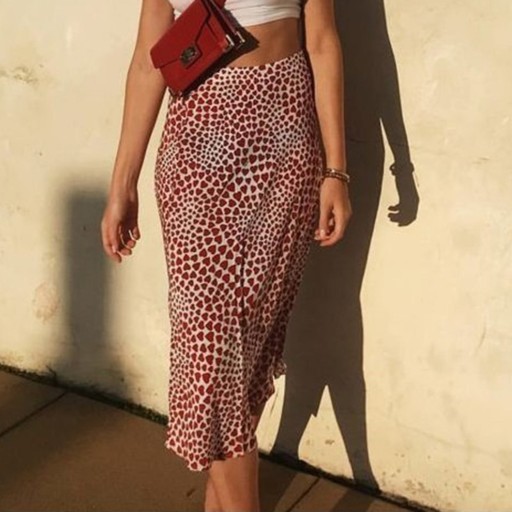 Jupe femme à motif cœur