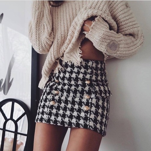 Jupe femme avec boutons