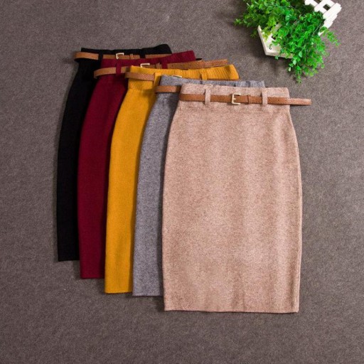 Jupe femme avec ceinture A1163