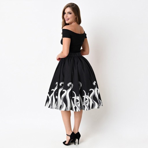 Jupe femme avec motif de tentacules