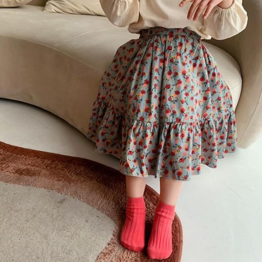 Jupe fille à fleurs L1079