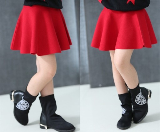 Jupe fille taille haute J1276