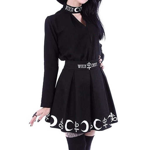 Jupe gothique femme noire A1144