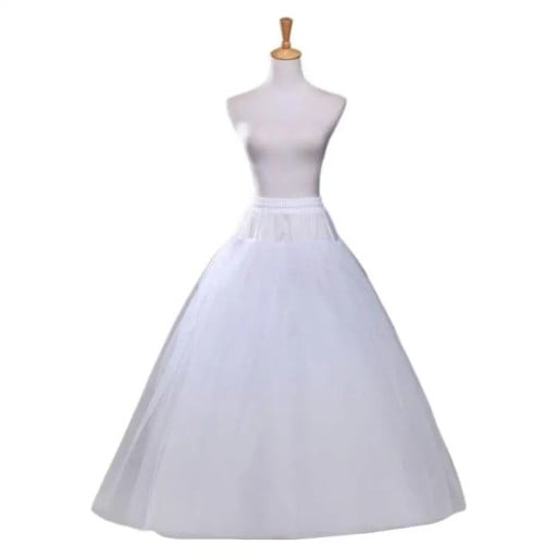 Jupe longue blanche à quatre couches pour femmes avec doublure Longueur 100 cm Taille 100 cm Jupe en tulle longue sous les robes de mariée