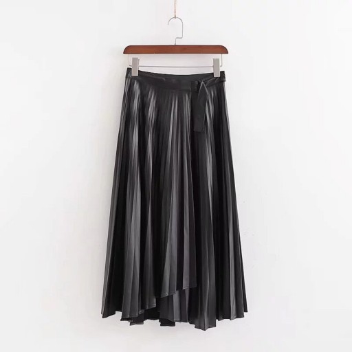 Jupe longue en simili cuir pour femmes