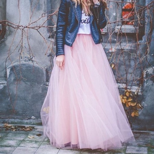 Jupe longue en tulle pour femme G18