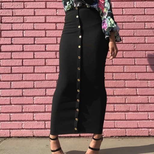 Jupe longue femme avec des boutons