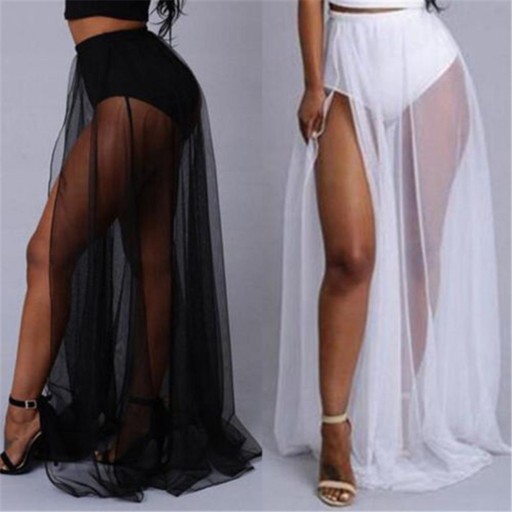 Jupe longue transparente pour femmes