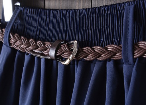 Jupe midi femme avec ceinture