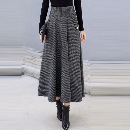 Jupe midi femme avec poches A2881