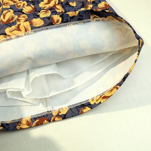 Jupe mini femme à fleurs A1062
