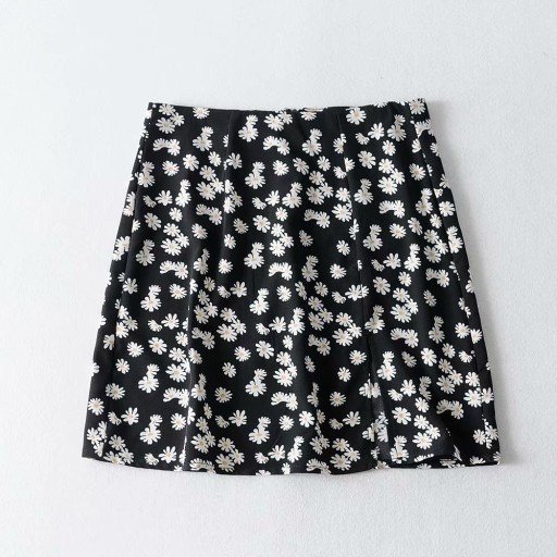 Jupe mini femme à fleurs