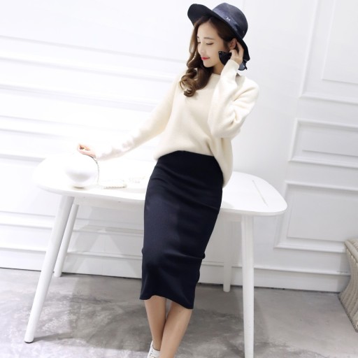 Jupe mode femme en coton - Noir
