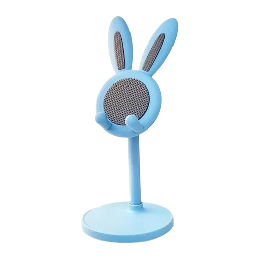 Justerbar telefonholder 10x10x24 cm Sød holder med kanin Plastikbordholder Universel højde- og vinkeljusterbar