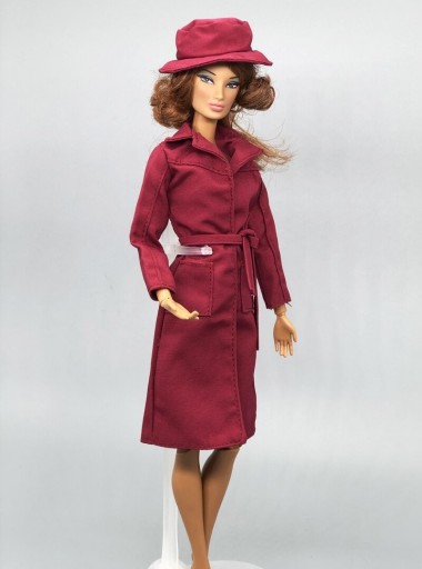 Kabát pre Barbie s klobúkom