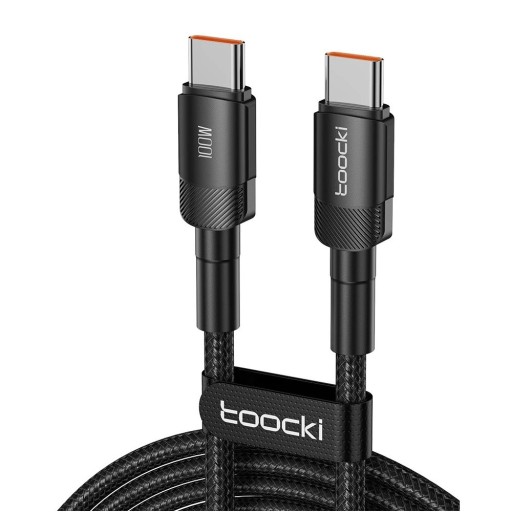 Kabel szybkiego ładowania Toocki USB-C 100 W 5 A 1 m
