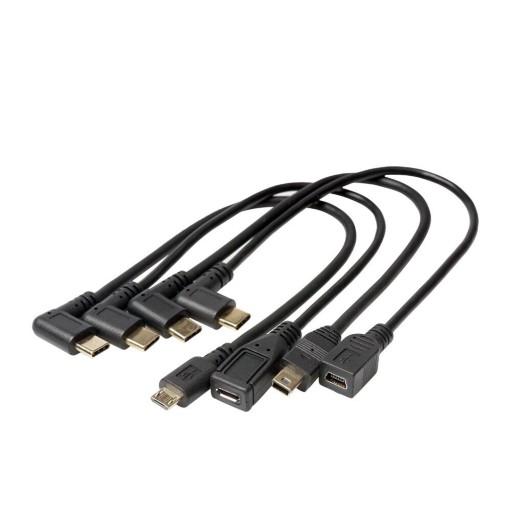 Kabel USB-C til Micro USB / Mini USB 5-benet 4 stk.