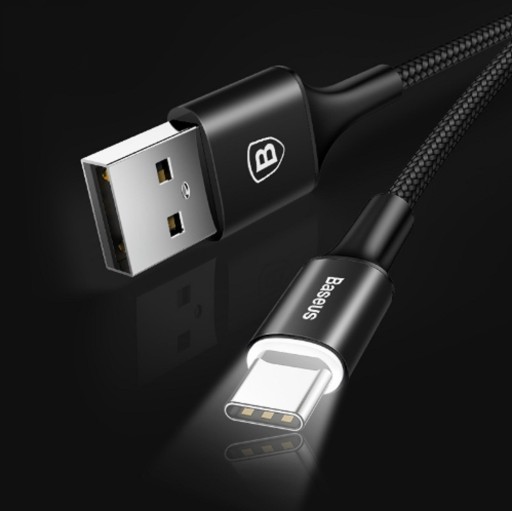 Kabel USB z lampką LED typu C J1635