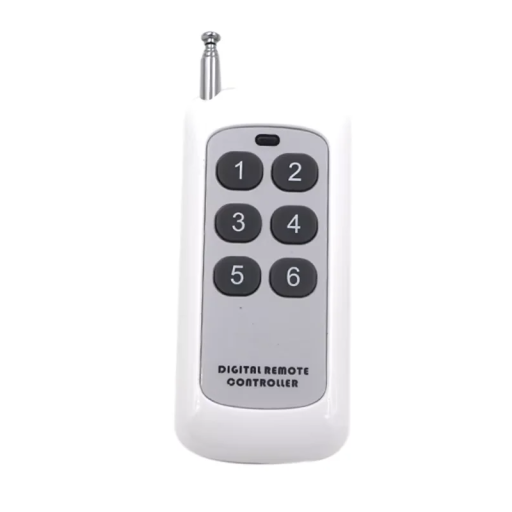 Kabellose RF-Fernbedienung 433 MHz 6-Kanal-Controller Programmierbare Tasten Kompatibel mit Empfängern und Systemen