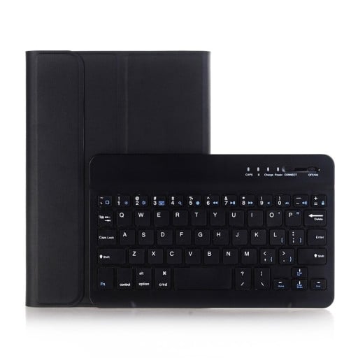 Kabellose Tastatur mit Tablet-Etui Abnehmbare Bluetooth 3.0 Tastatur Ständerfunktion Wiederaufladbarer Akku Abmessungen 25 x 19 x 1,8 cm