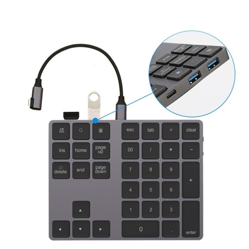 Kabelloser USB-HUB mit numerischer Tastatur