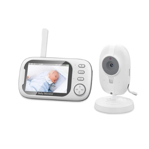 Kabelloses Video-Babyphone mit Nachtsicht 3,5-Zoll-Display Temperaturüberwachung Fütterungserinnerung 1500-mAh-Akku Zwei-Wege-Audio
