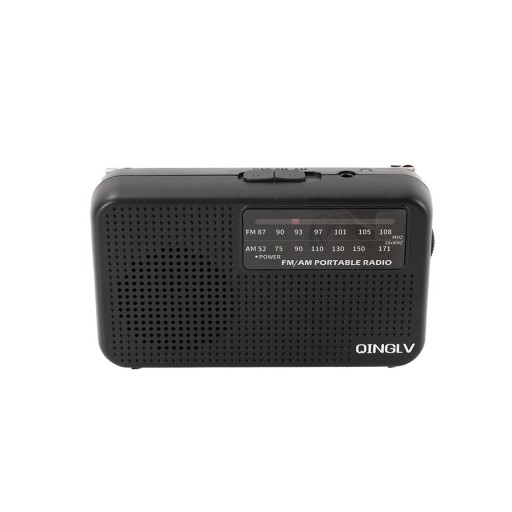 Kannettava FM ja AM radio 12,7 x 7,4 x 3,4 cm Kuulokeliitin 3,5 mm Kaiutin 1 W Antenna 180°