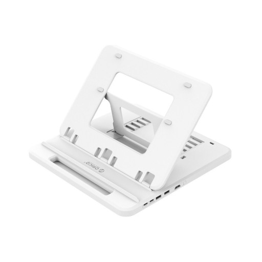 Kannettavan tietokoneen teline USB-porteilla ja kortinlukijalla