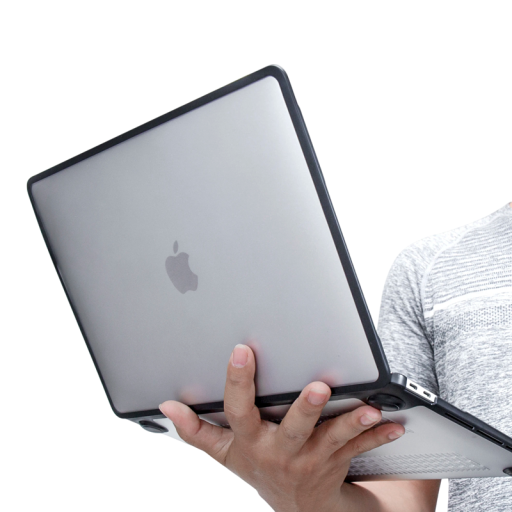 Kansi MacBook A1708 läpinäkyvällä kuorella ylä- ja alapuolelle reunakehyksellä ja pehmeällä reunalla naarmuuntumisen estämiseksi