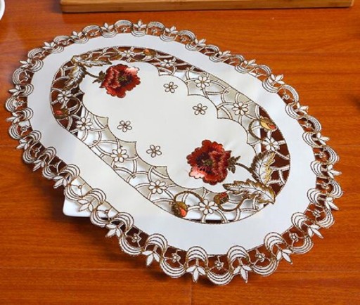 Kanten placemat met rozen J18