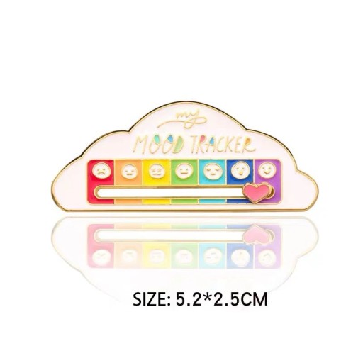 Kantoorspeld 5,2 x 2,5 cm Energie-speld in de vorm van een wolk Stemindicator Emotietracker Stijlvolle kledingaccessoire