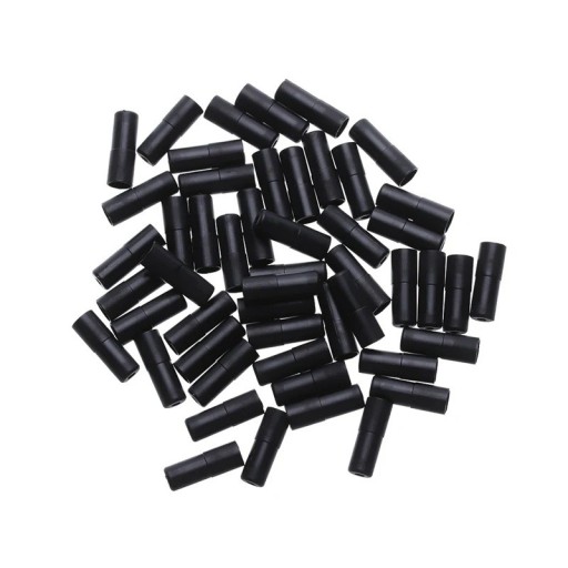 Kappen voor remkabels 50 stuks beschermende eindstukken 17 × 5 mm kunststof zwart voor fietsen kabelafwerking