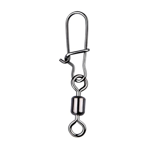 Karabiner mit Wirbel 50 Stück 12 kg 20 mm Solide Angelkarabiner mit drehbarem Wirbel Langlebige Verschlüsse für Angelmontagen Angelzubehör für das Meeres- und Süßwasserangeln