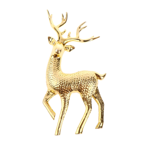 Karácsonyi dekoráció arany szarvas 14,5 cm