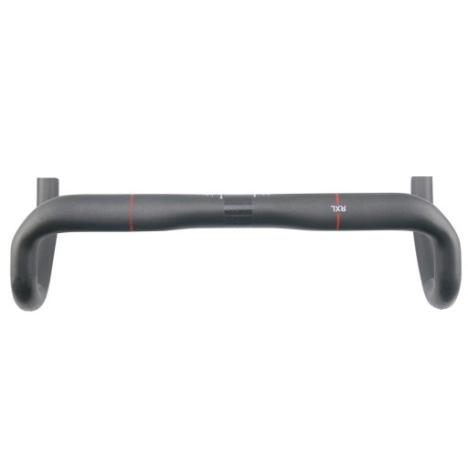Karbonové cestné riadidlá kompaktný oblúk 420 mm horné 400 mm spodné karbon čierne s červeným pruhom pre cestné bicykle