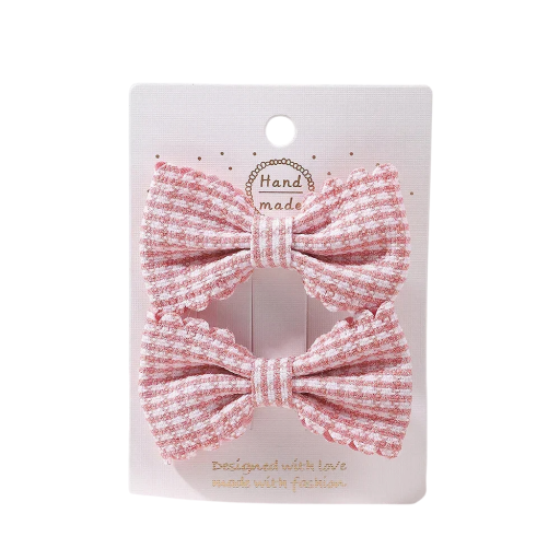 Karierte Haarschleife 2 Stück Schleifenclips 6,4 x 3,8 cm Elegantes Accessoire Haarnadeln mit Schleife Stylische Frisur Süße Haaraccessoires