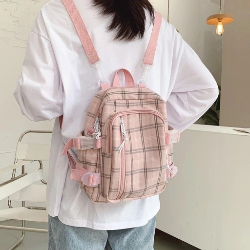 Karierter Damenrucksack E888