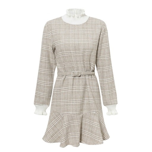 Kariertes Rollkragenkleid