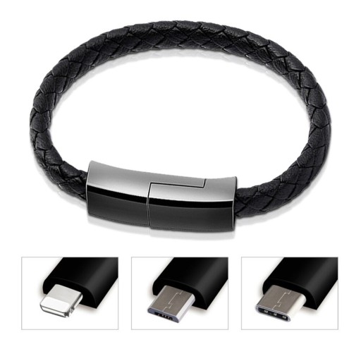 Karkötő USB kábel USB-C / Micro USB / Lightning