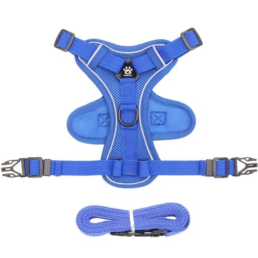 Kat tuig met lijn 150 cm Verstelbare borstomvang 34-40 cm en nekomvang 24-34 cm Vest stijl met twee snelontgrendelbare gespen
